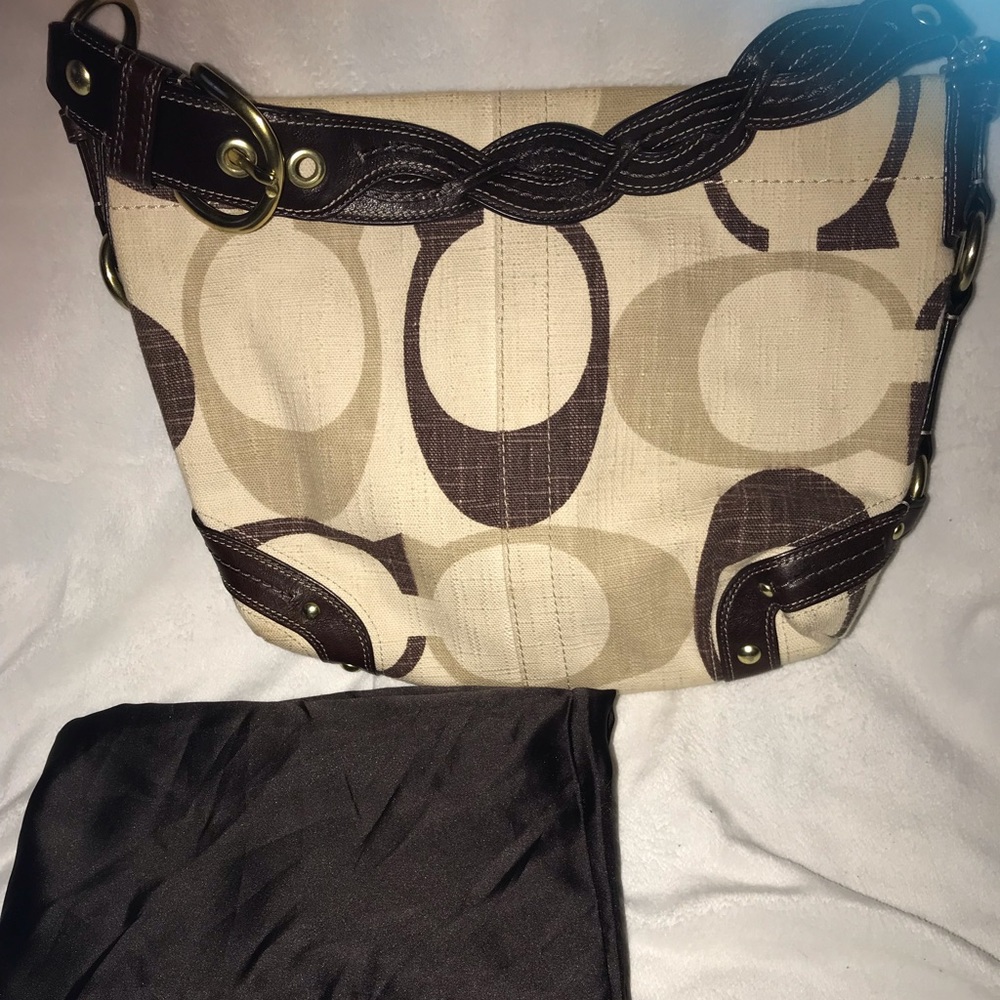 Coach Natural Signature Hobo Bag